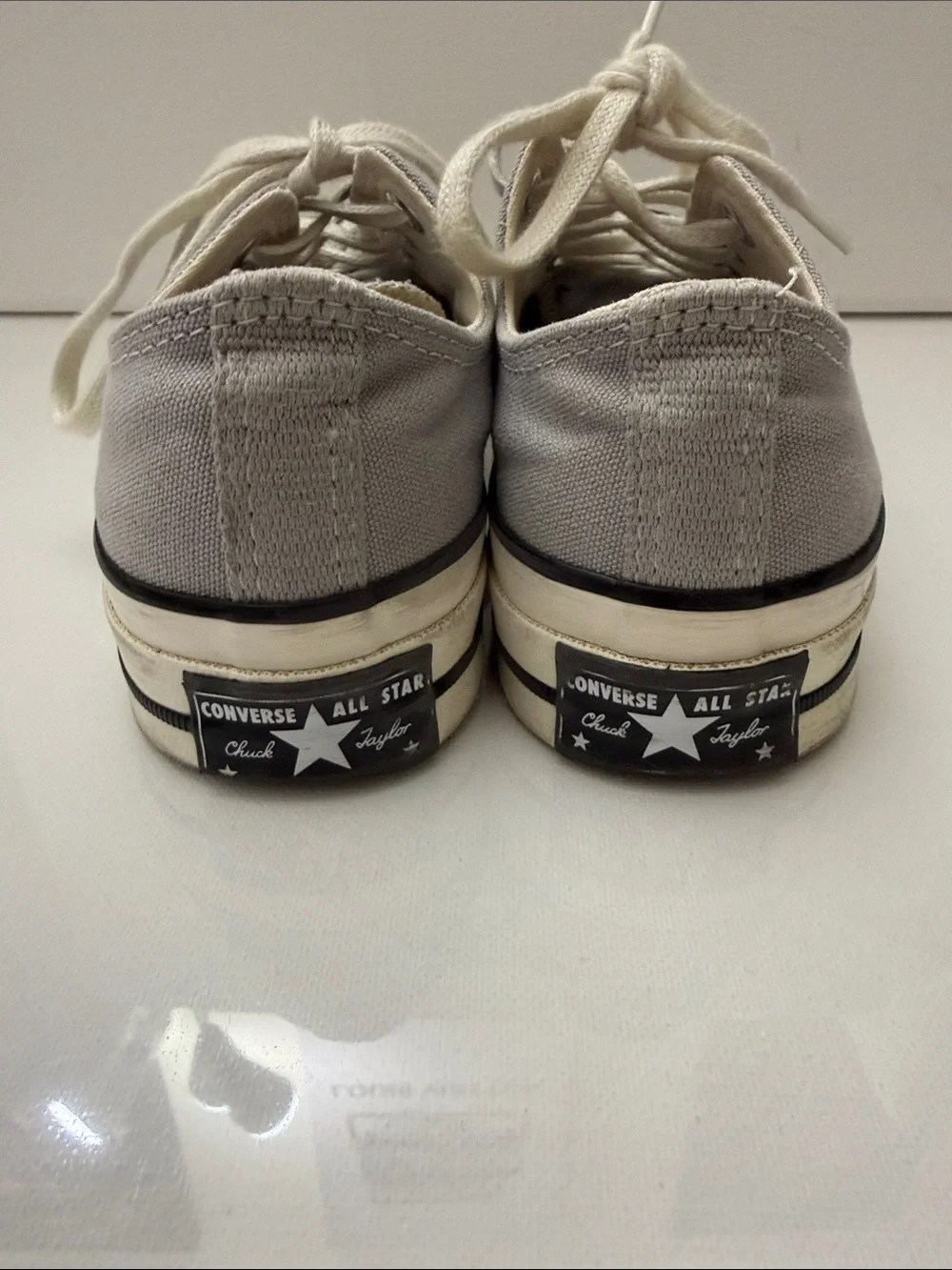 Converse Chuck 70 Low Top Sneakers in Wolf Grey and Cream